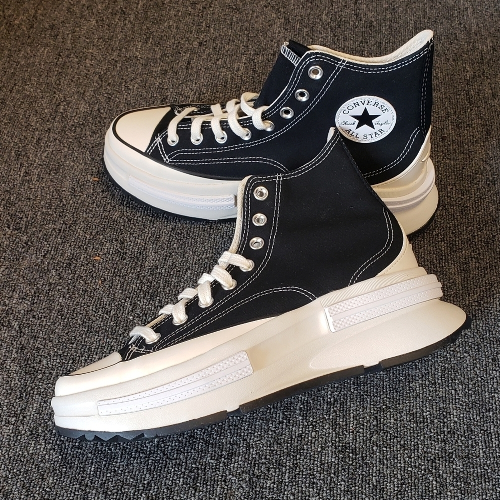 Converse Black and White Elevated High-Top Sneakers